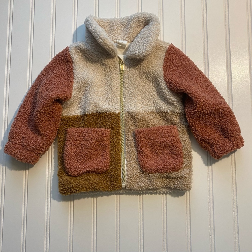H&M Sherpa Color Block Jacket
